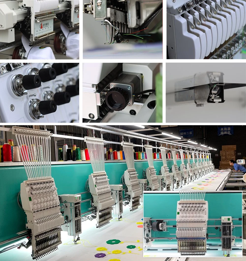 Chinese Computerized Single 2 Head Embroidery Machines High Speed Embroidery Machine