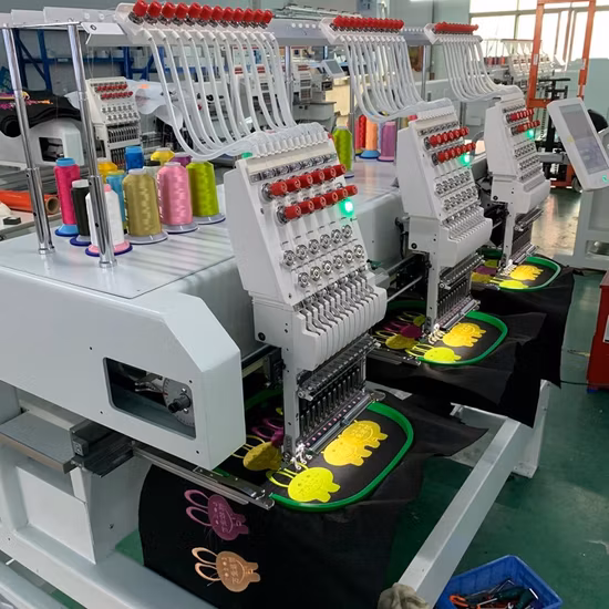 3 Kopf 15 Nadeln 2021 Neue Pailletten computergesteuerte VAE Swf Tajima Flachstickmaschine, verwendet in Korea Japan mit computergesteuerter Stickmaschine